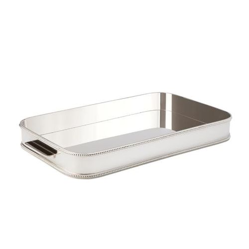 Bandeja retangular em prata Silverlux 55x34cm Bandeja retangular em prata Silverlux 55x34cm