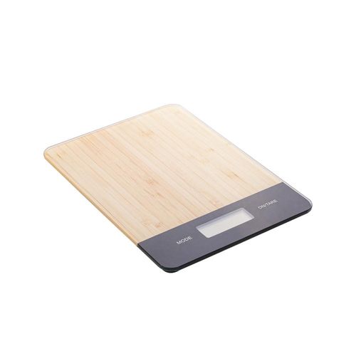 Balança de cozinha digital em vidro com estampa em bambu Lyor 5Kg Balança de cozinha digital em vidro com estampa em bambu Lyor 5Kg
