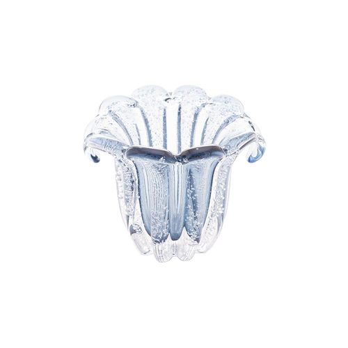 Vaso em vidro Lyor Italy 15x12x12,5cm azul