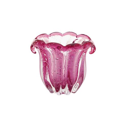Vaso em vidro Lyor Italy 13x11x10cm rosa Vaso em vidro Lyor Italy 13x11x10cm rosa