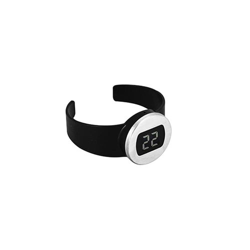 Termômetro de encaixe para vinho em ABS e aço inox preta Termômetro de encaixe para vinho em ABS e aço inox preta