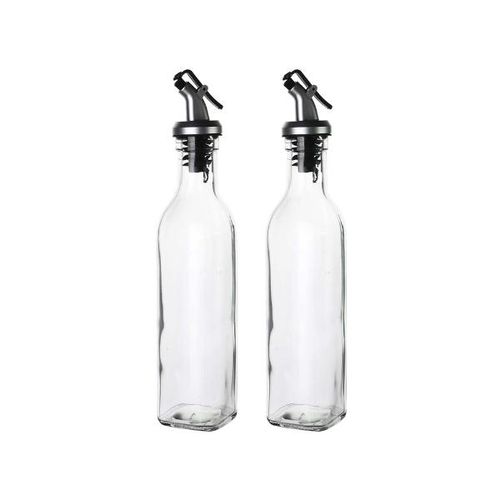 Jogo de galheteiros em vidro com tampa em inox Dynasty 300ml 2 peças Jogo de galheteiros em vidro com tampa em inox Dynasty 300ml 2 peças