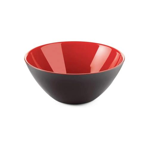 Saladeira bowl em acrílico Guzzini My Fusion 20cm preto com vermelho Saladeira bowl em acrílico Guzzini My Fusion 20cm preto com vermelho