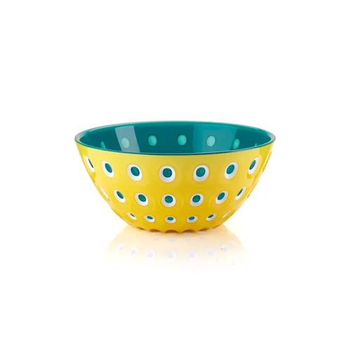 Saladeira bowl em acrílico Guzzini Le Murrine 25cm amarelo com água marinha Saladeira bowl em acrílico Guzzini Le Murrine 25cm amarelo com água marinha