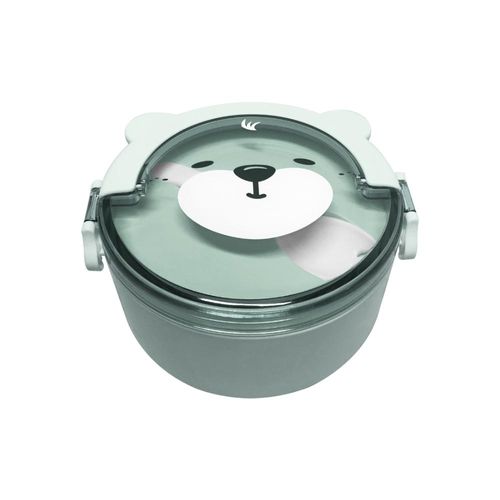 Marmita lancheira com talher Lelong Ursinho 16x15x9cm azul Marmita lancheira com talher Lelong Ursinho 16x15x9cm azul