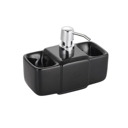 Dispenser para detergente em cerâmica Dynasty Clean Up 17,5x8,5x14cm preto Dispenser para detergente em cerâmica Dynasty Clean Up 17,5x8,5x14cm preto