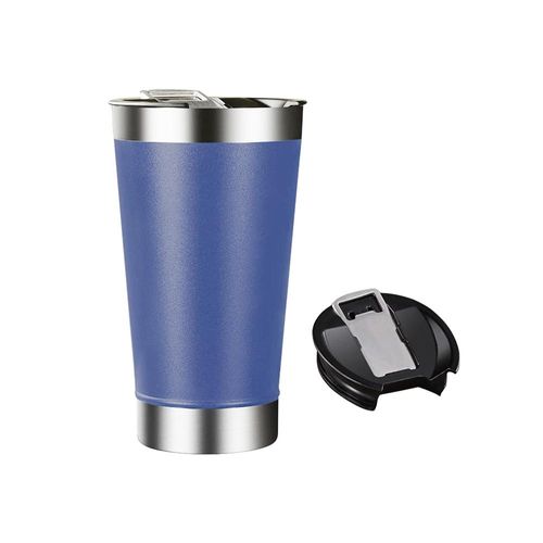 Copo térmico com tampa e abridor de garrafas 473ml azul marinho Copo térmico com tampa e abridor de garrafas 473ml azul marinho