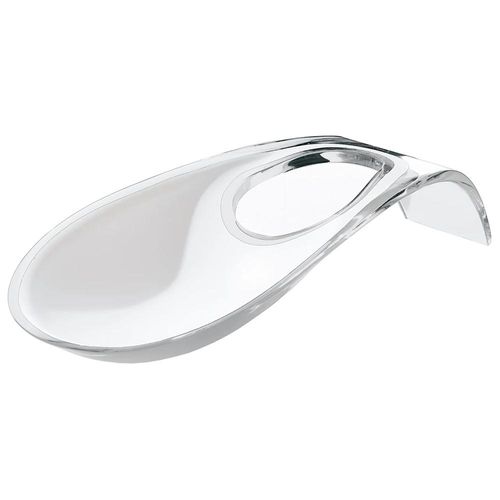 Descanso de utensílios em acrílico Guzzini TwoTone 25,3x11cm branco com incolor Descanso de utensílios em acrílico Guzzini TwoTone 25,3x11cm branco com incolor