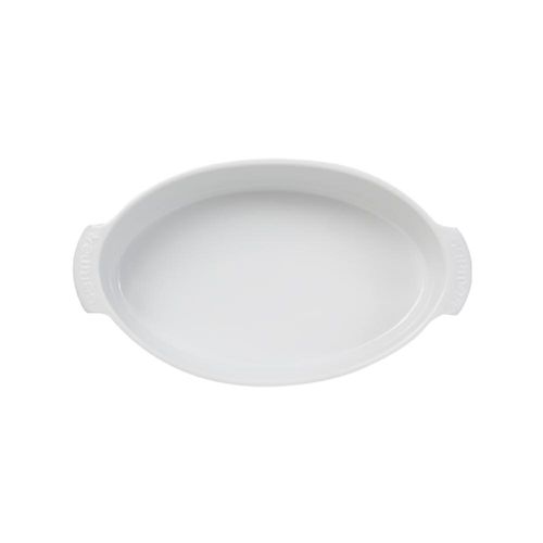Forma oval G em porcelana Germer 37,5x21,5cm branca Forma oval G em porcelana Germer 37,5x21,5cm branca