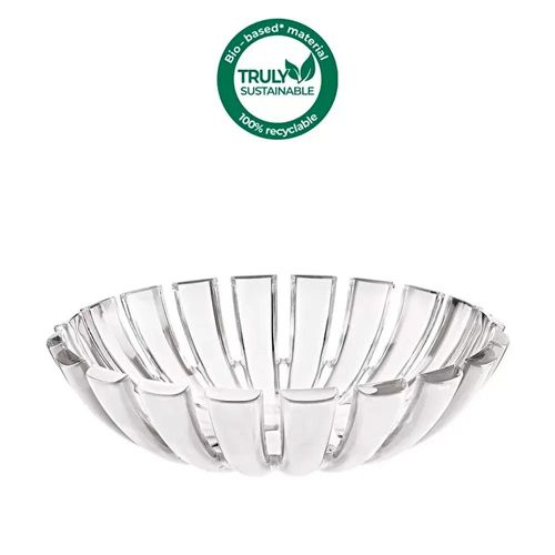 Centro de mesa redondo em bio plástico Guzzini Dolcevita 25x6,5cm pérola