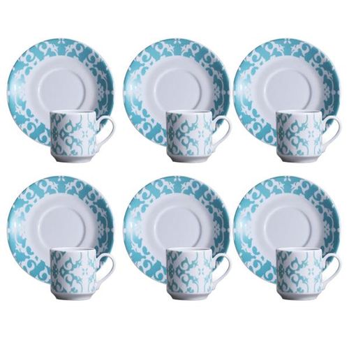 Jogo de xícaras em porcelana Verbano Aragon 6 peças Jogo de xícaras em porcelana Verbano Aragon 6 peças