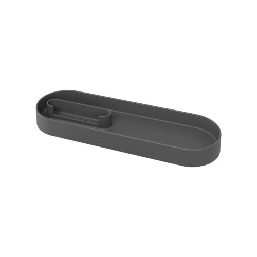 Bandeja para banheiro com porta celular Coza Serene 25,3x7,8x2,5cm cinza chumbo