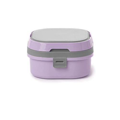 Marmita com 2 Compartimentos com travas e alças Plasvale 600ml lilás Marmita com 2 Compartimentos com travas e alças Plasvale 600ml lilás