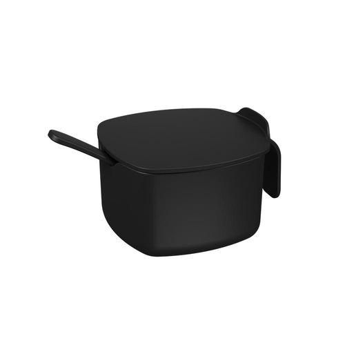 Açucareiro em plástico Coza Cozy 14,8x10,8x7,6cm 300ml preto