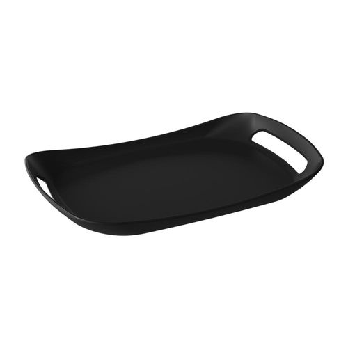 Bandeja em plástico Coza Cozy 46x28x5cm preta
