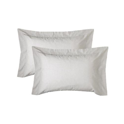 Jogo de fronhas 2 peças Kacyumara Fio Tinto Chambret 200 fios 50cmx70cm Silver