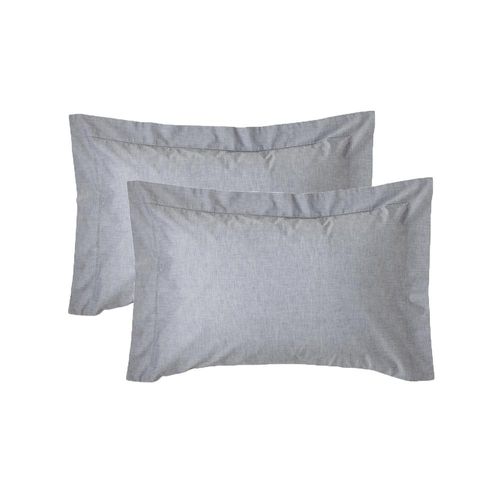 Jogo de fronhas 2 peças Kacyumara Fio Tinto Chambret 200 fios 50cmx70cm Marinho