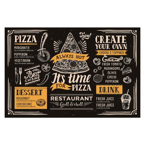 Tábua retangular em vidro Dynasty Pizza 40x30cm Tábua retangular em vidro Dynasty Pizza 40x30cm