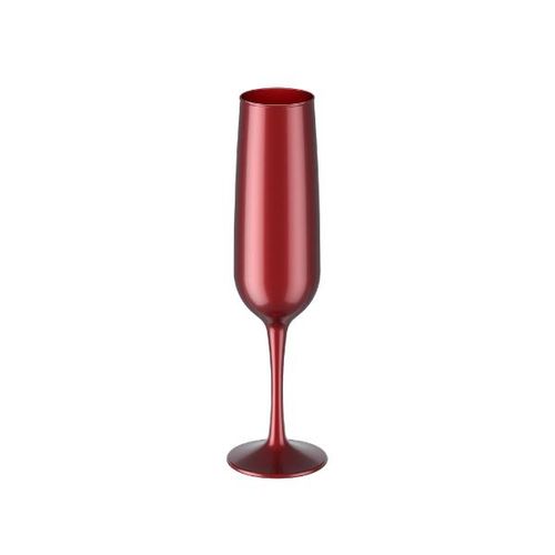 Taça espumante Coza Fun 160ml vermelho perolizado