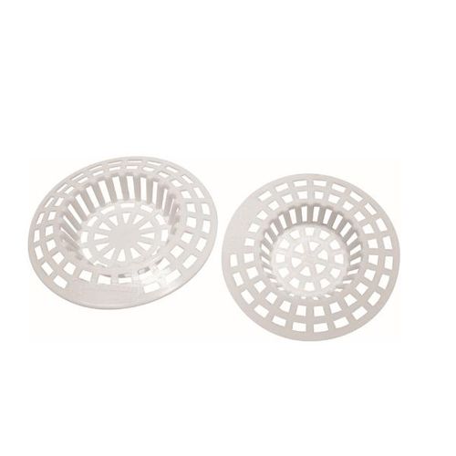 Jogo de ralos para pia em plástico Fackelmann 2 peças branco
