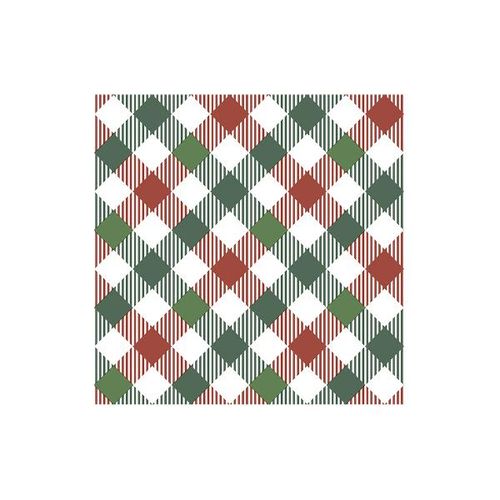 Jogo de guardanapos em papel Paper Design Xmas New Tartan Mix 33x33cm 20 peças