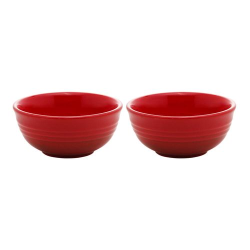 Jogo de bowls em cerâmica Wolff Retrô 10x4,5 2 peças vermelho Jogo de bowls em cerâmica Wolff Retrô 10x4,5 2 peças vermelho