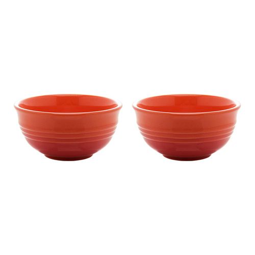 Jogo de bowls em cerâmica Wolff Retrô 14x47 2 peças laranja Jogo de bowls em cerâmica Wolff Retrô 14x47 2 peças laranja