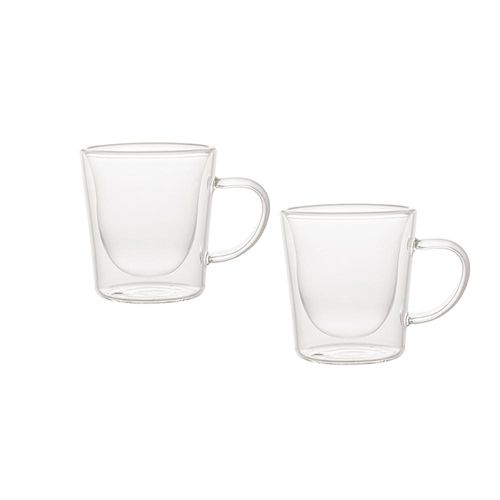 Jogo de xícaras café parede dupla em vidro Bon Gourmet 100ml 2 peças