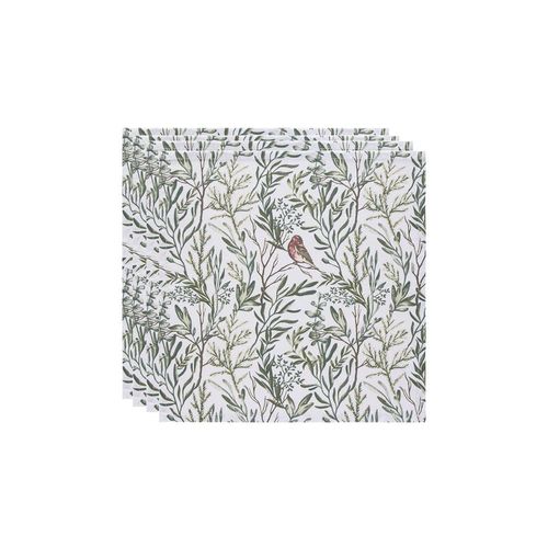 Jogo de guardanapos Copa&Cia Home Pássaros 40x40cm 4 peças