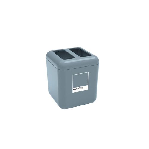 Porta-escova em plástico Coza Cube 10,5cm azul