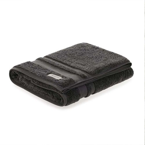 Toalha de rosto Trussardi Lorenzi 48cmx80cm em algodão Chumbo Toalha de rosto Trussardi Lorenzi 48cmx80cm em algodão Chumbo