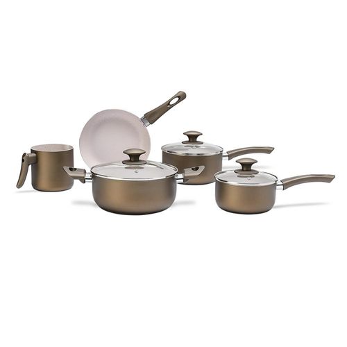 Jogo de panelas em alumínio Brinox Antares 5 peças fendi Jogo de panelas em alumínio Brinox Antares 5 peças fendi