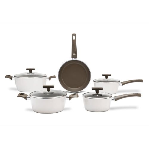 Jogo de panelas em cerâmica Brinox Life Orgânica 5 peças Jogo de panelas em cerâmica Brinox Life Orgânica 5 peças