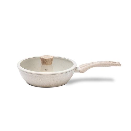 Frigideira alta com tampa antiaderente Brinox Ceramic Life Sirius 24cm vanilla Frigideira alta com tampa antiaderente Brinox Ceramic Life Sirius 24cm vanilla