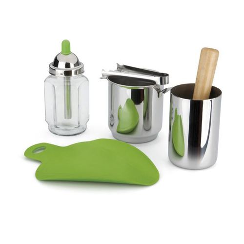 Jogo para caipirinha em inox Forma 6 peças Jogo para caipirinha em inox Forma 6 peças