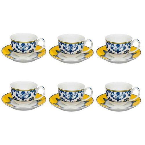 Jogo de xícaras para café em porcelana Vista alegre Castelo Branco 109ml 6 peças
