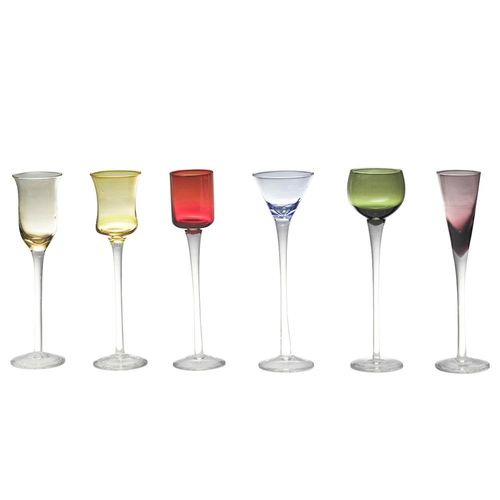 Jogo de taças para licor Bon Gourmet 6 peças coloridas