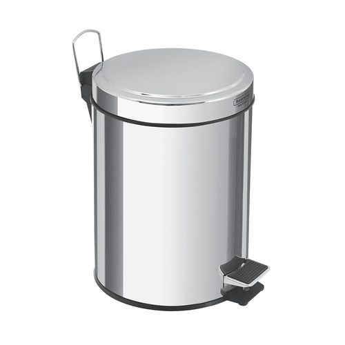 Lixeira inox com pedal Tramontina Brasil 5 litros Lixeira inox com pedal Tramontina Brasil 5 litros