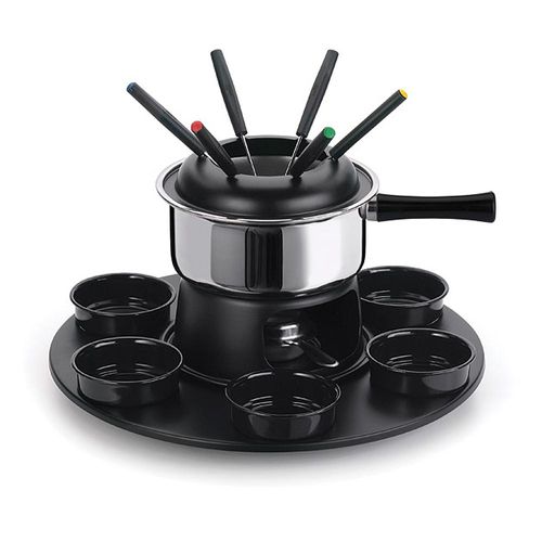 Fondue panela inox Forma Lugano Carroussel 18 peças Fondue panela inox Forma Lugano Carroussel 18 peças