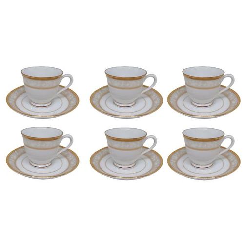 Jogo de xícaras café Noritake Brunswick Gold 6 peças Jogo de xícaras café Noritake Brunswick Gold 6 peças