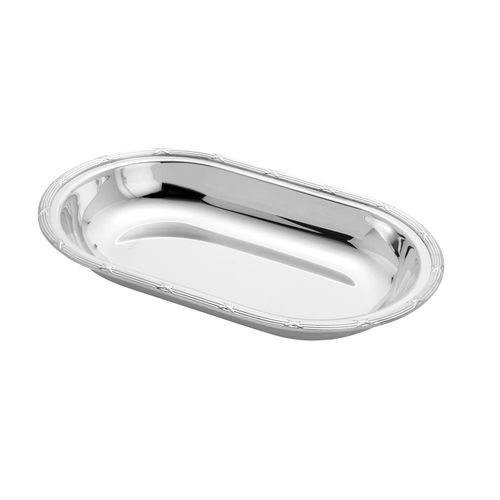 Travessa oval em prata Wolff Croisé 30x18,5cm