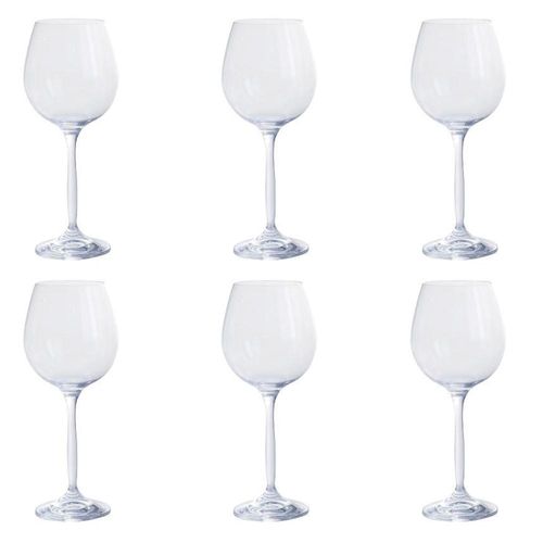 Jogo de taças para vinho titânio Bohemia Chanson Titânio 6 peças 605ml Jogo de taças para vinho titânio Bohemia Chanson Titânio 6 peças 605ml