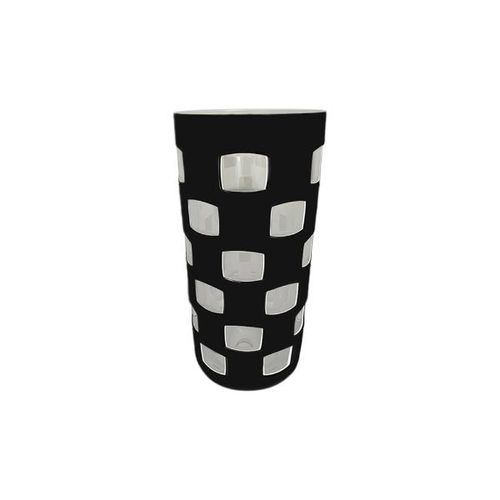 Vaso em cristal Strauss L563 28cm preto e branco Vaso em cristal Strauss L563 28cm preto e branco