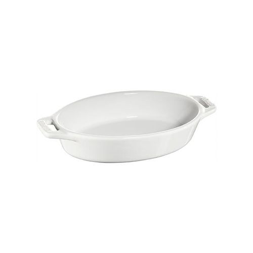 Travessa oval em cerâmica Staub 29cm branca
