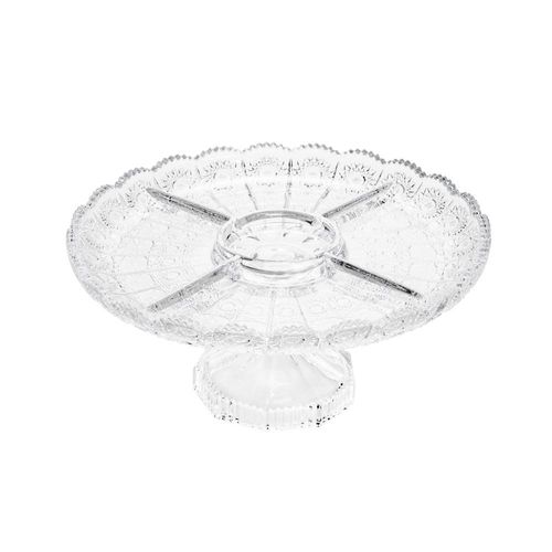 Centro de mesa com pé Wolff Starry 30,2cm Centro de mesa com pé Wolff Starry 30,2cm