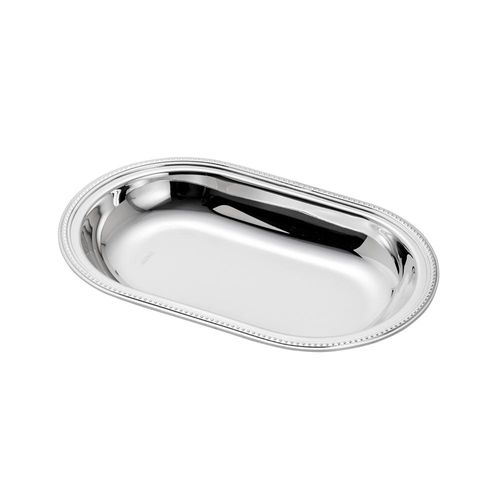 Cesta oval em prata Wolff Memphis Pérola 30x18,5cm