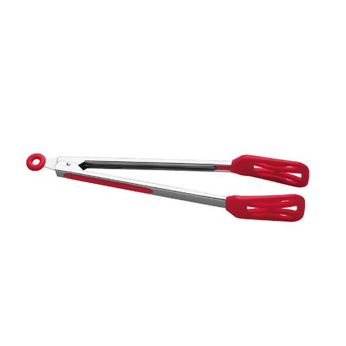 Pegador em inox e silicone Hercules 31cm vermelho Pegador em inox e silicone Hercules 31cm vermelho