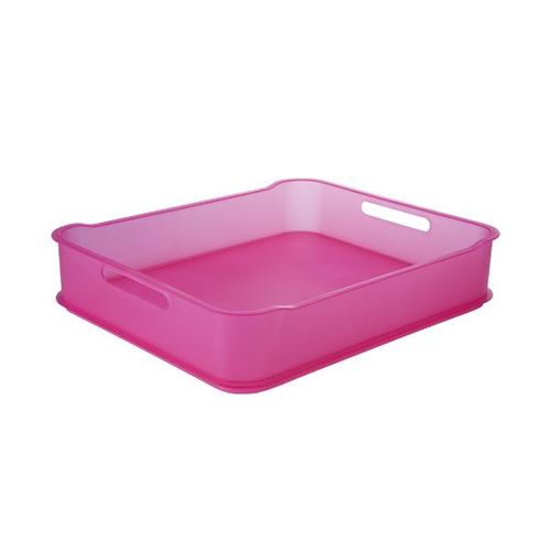 Cesta em plástico Coza Fit Max 38x31,6x8cm rosa