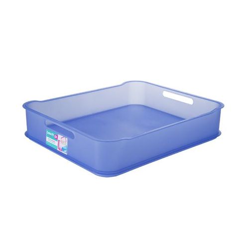 Cesta em plástico Coza Fit Max 38x31,6x8cm azul