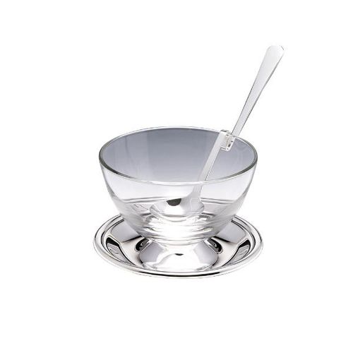 Molheira com concha em prata Wolff Moon 650ml